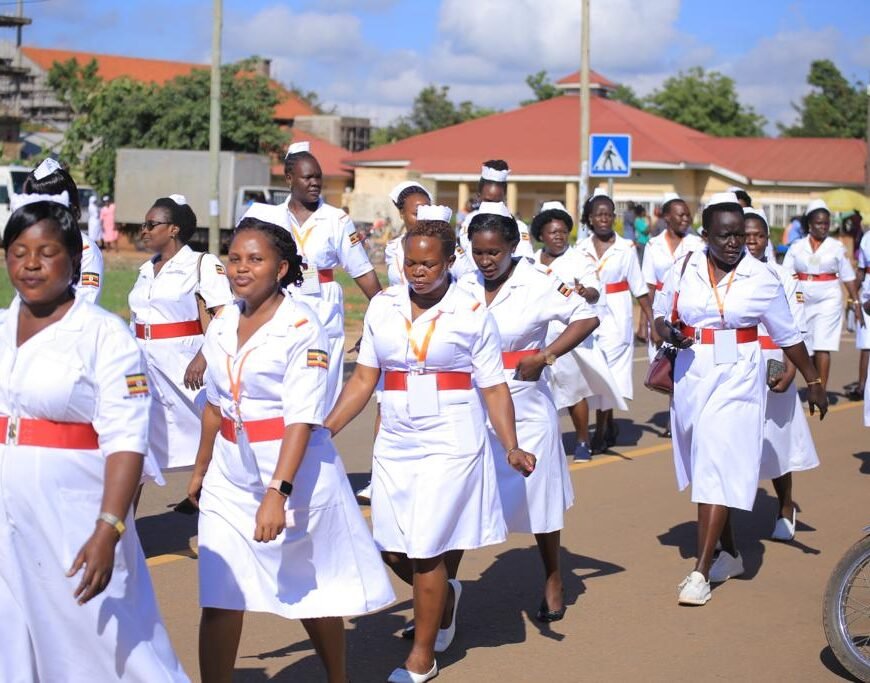 Midwives providing maternal care in Uganda
